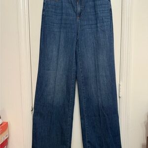 Chico's Wide Leg Jeans in Deep Blue Wash